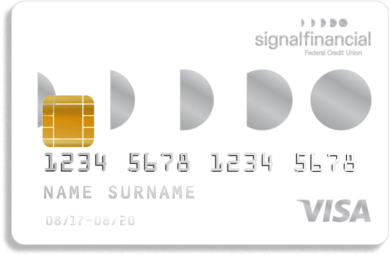 Signal Financial Platinum VISA credit card.
