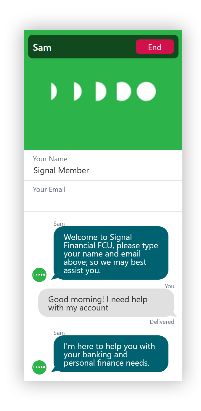 Meet Sam, Signal's Smart Assistant Signal Financial FCU